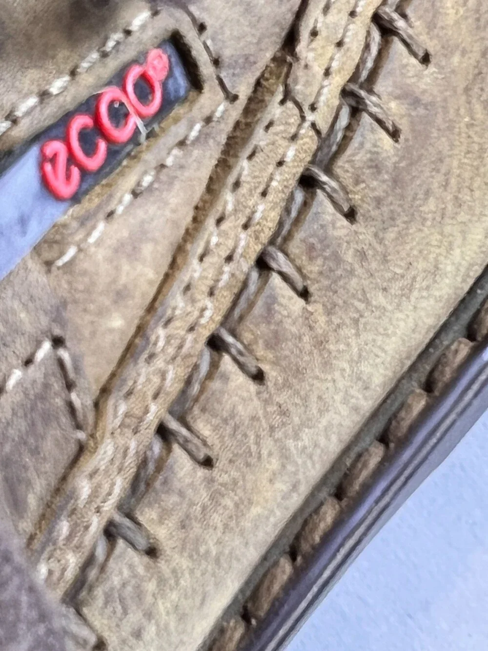 ECCO Comfort Shoes Men's Size 12 Brown Lace Up Low Top Round Toe Block Heel